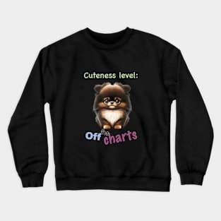 Dog Pet Cuteness Level Cute Adorable Funny Quote Crewneck Sweatshirt